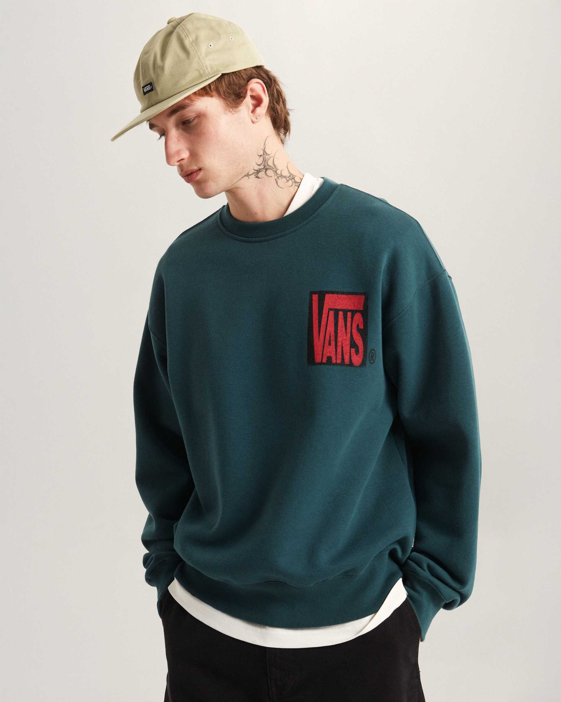 Resim STRETCH STACK CRACKLE CREW SWEATSHIRT