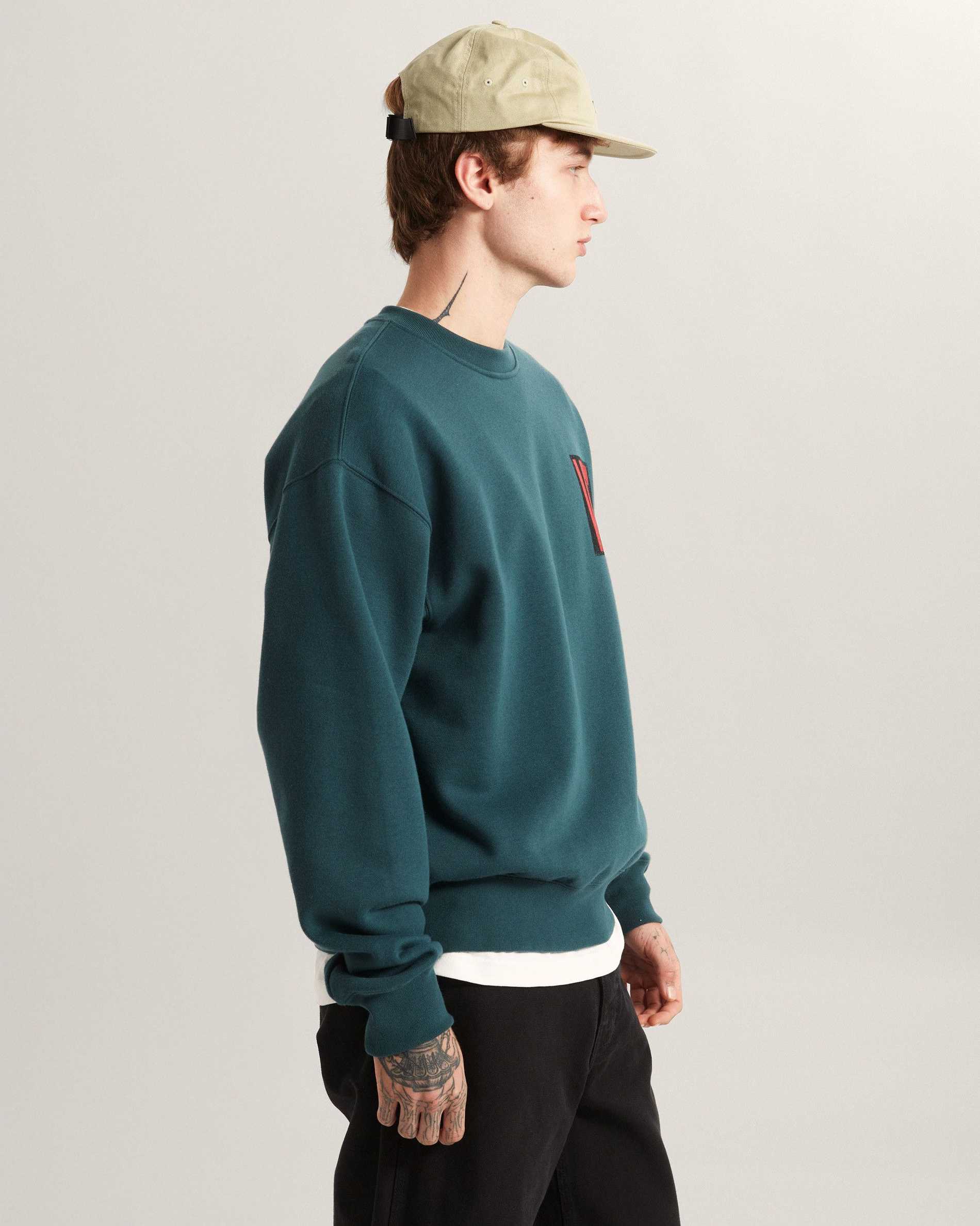 Resim STRETCH STACK CRACKLE CREW SWEATSHIRT