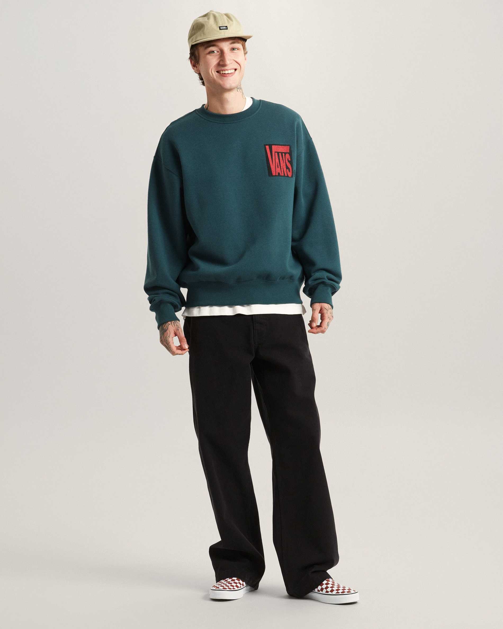 Resim STRETCH STACK CRACKLE CREW SWEATSHIRT