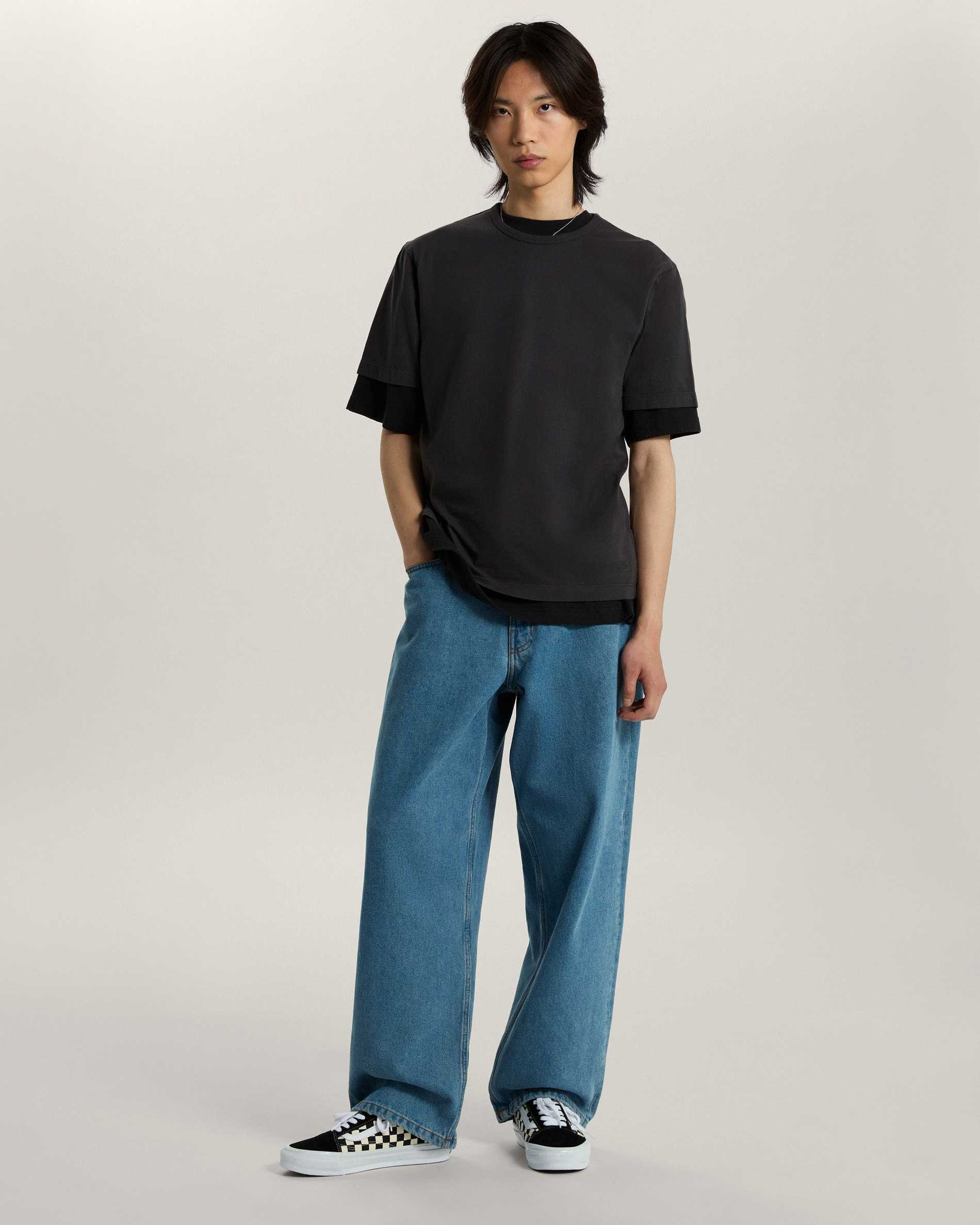 Resim CHECK-5 BAGGY DENIM PANTOLON