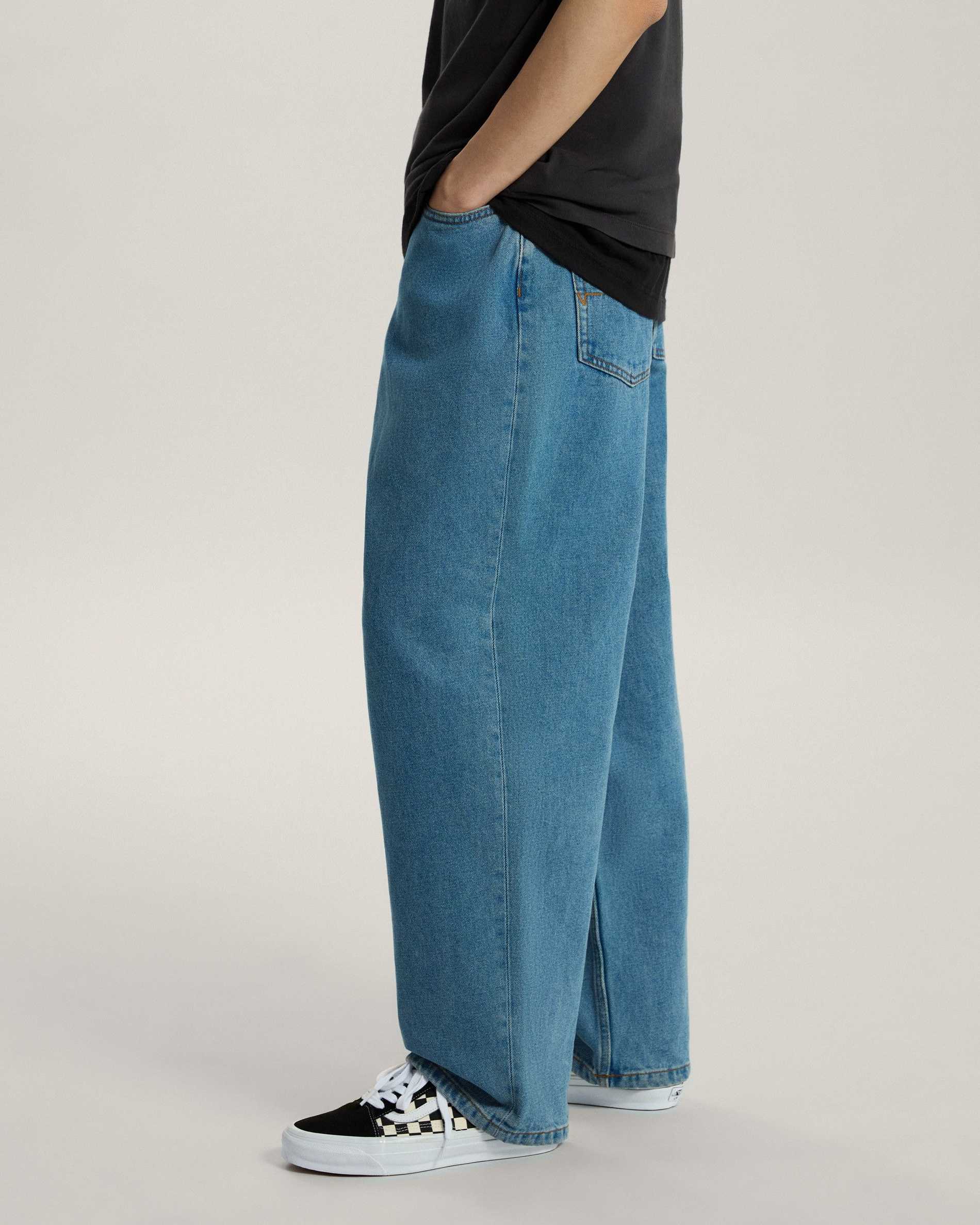 Resim CHECK-5 BAGGY DENIM PANTOLON
