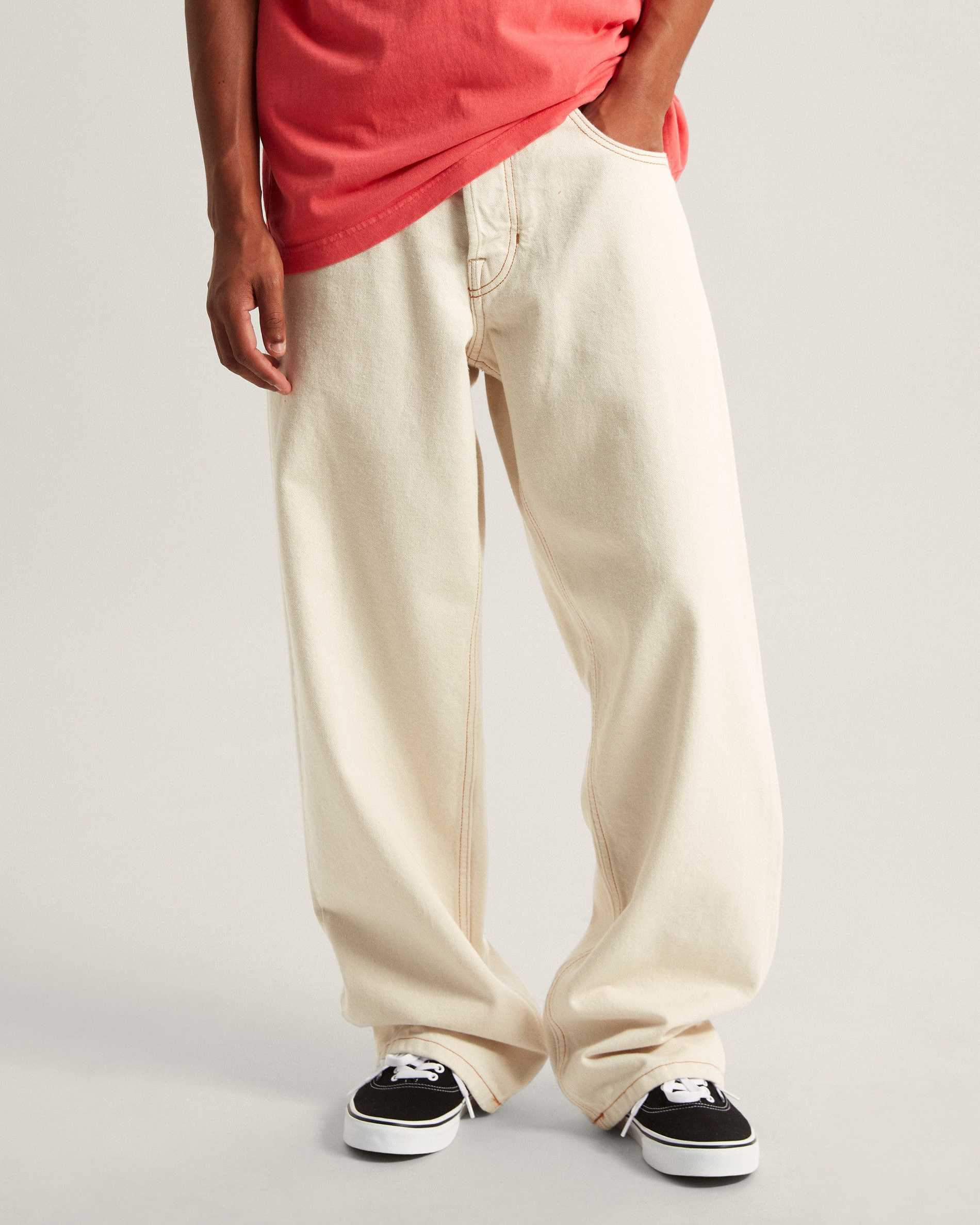 Resim PREMIUM CHECK-5 LOOSE DENIM PANTOLON