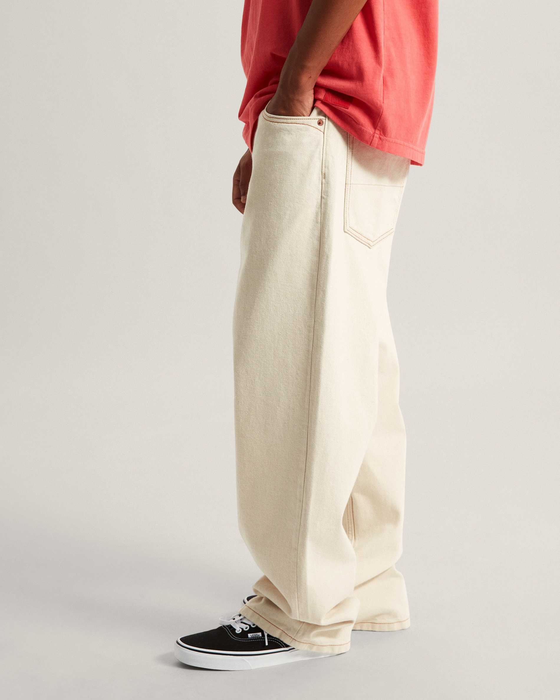 Resim PREMIUM CHECK-5 LOOSE DENIM PANTOLON