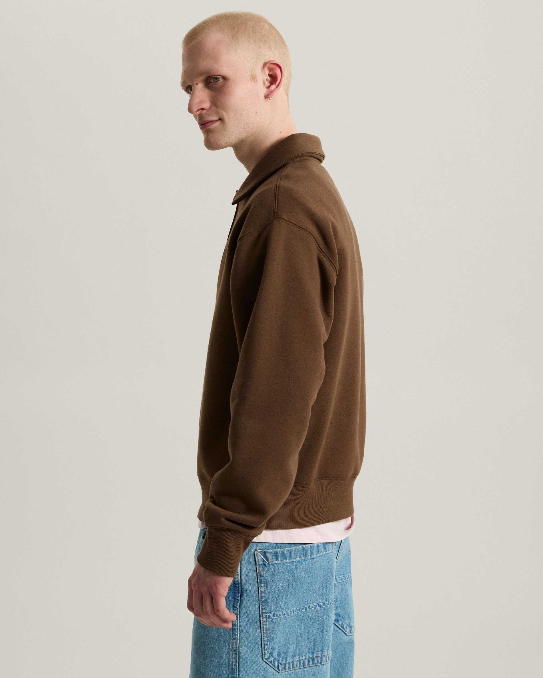 Resim POLO YAKA FLEECE SWEATSHIRT
