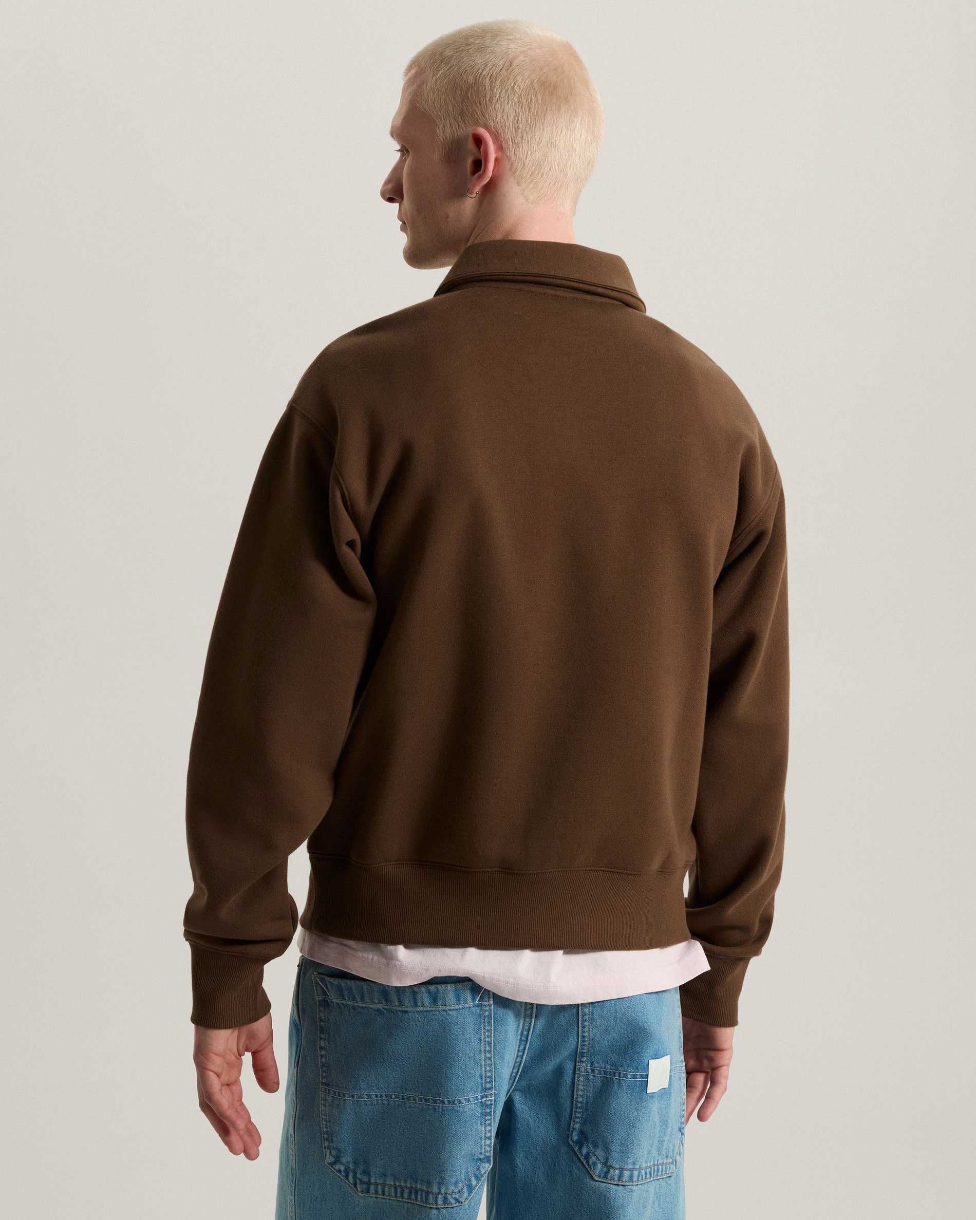 Resim POLO YAKA FLEECE SWEATSHIRT