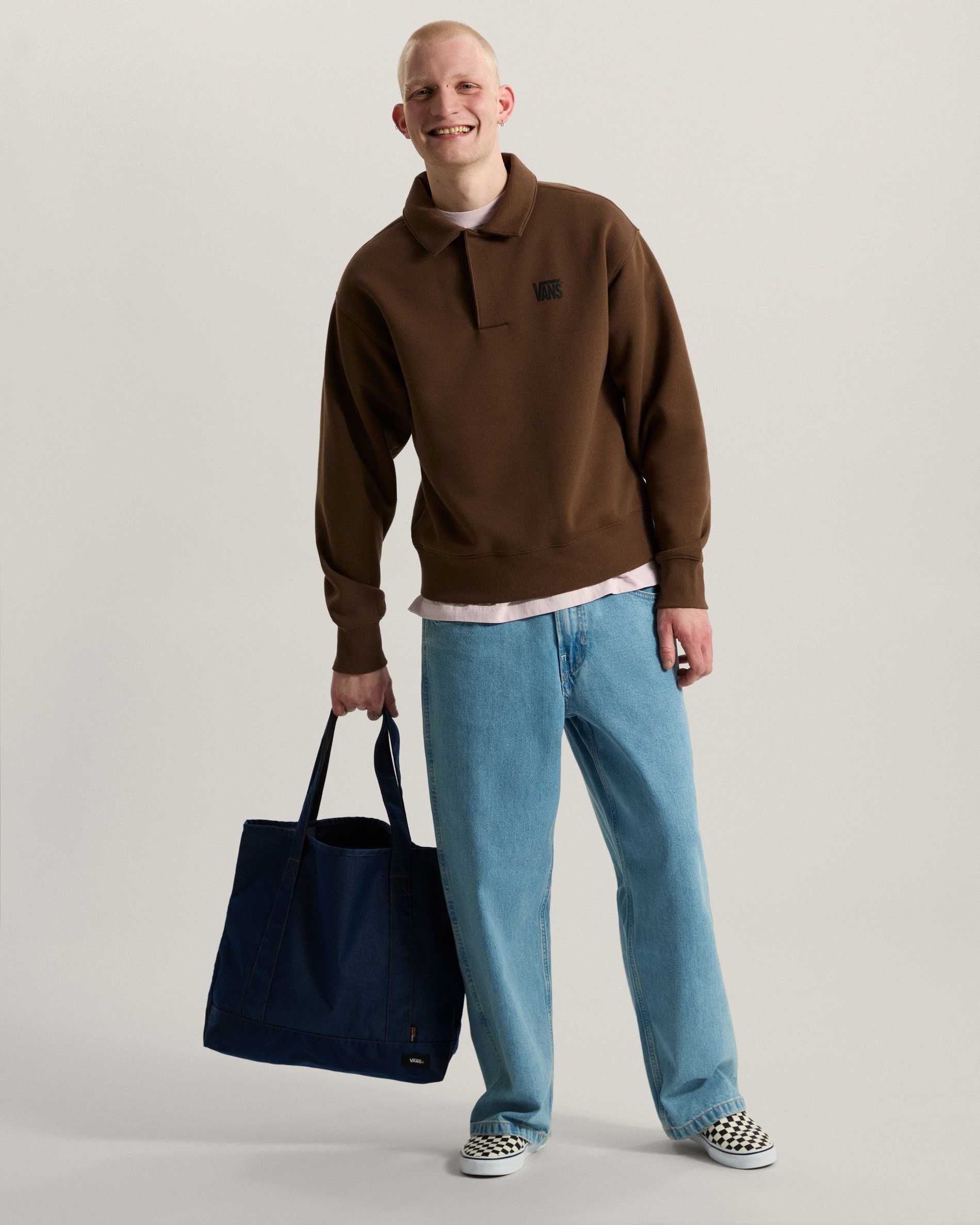 Resim POLO YAKA FLEECE SWEATSHIRT