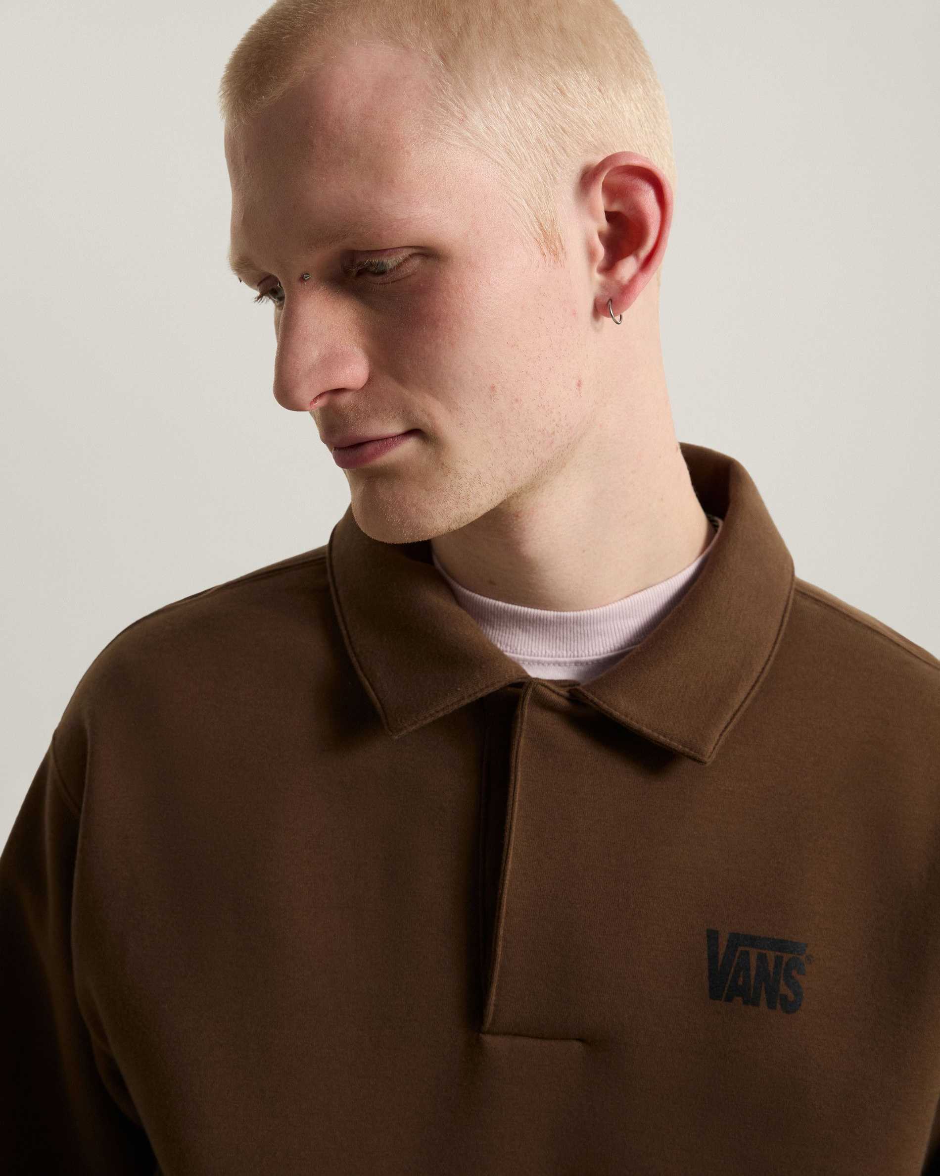 Resim POLO YAKA FLEECE SWEATSHIRT