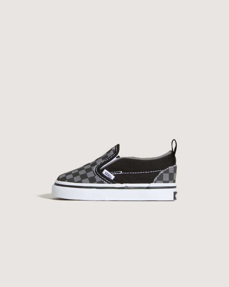 Resim KÜÇÜK ÇOCUK CHECKERBOARD SLIP-ON CIRTCIRTLI AYAKKABI (1-4 YAŞ)